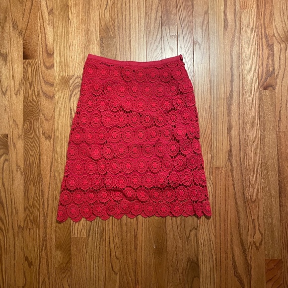 Hill Skirts Hill Red Lace Skirt 2 Poshmark